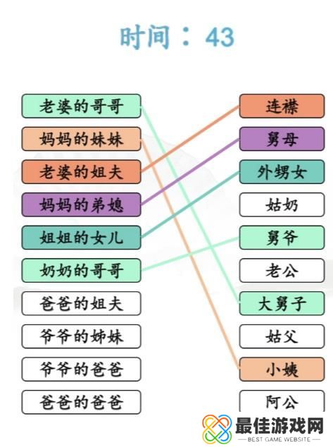 汉字找茬王连亲戚称谓怎么过 连亲戚称谓完成连线攻略[多图]图片2