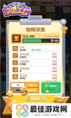 放置汉堡工厂免广告版