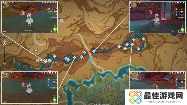 原神4.6悼灵花采集路线一览 悼灵花快速采集线路分布图