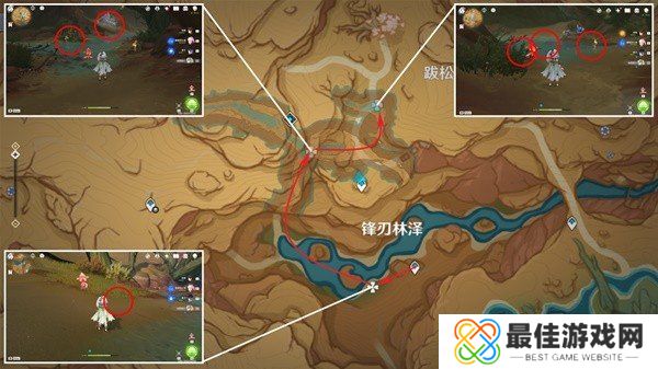 原神4.6悼灵花采集路线一览 悼灵花快速采集线路分布图