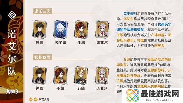 原神4.5千织队伍怎么搭配 原神4.5千织配队推荐